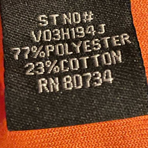 BCBGMaxAzria Vintage Orange Velour Zip Cover Jacket size Large - Picture 7 of 11